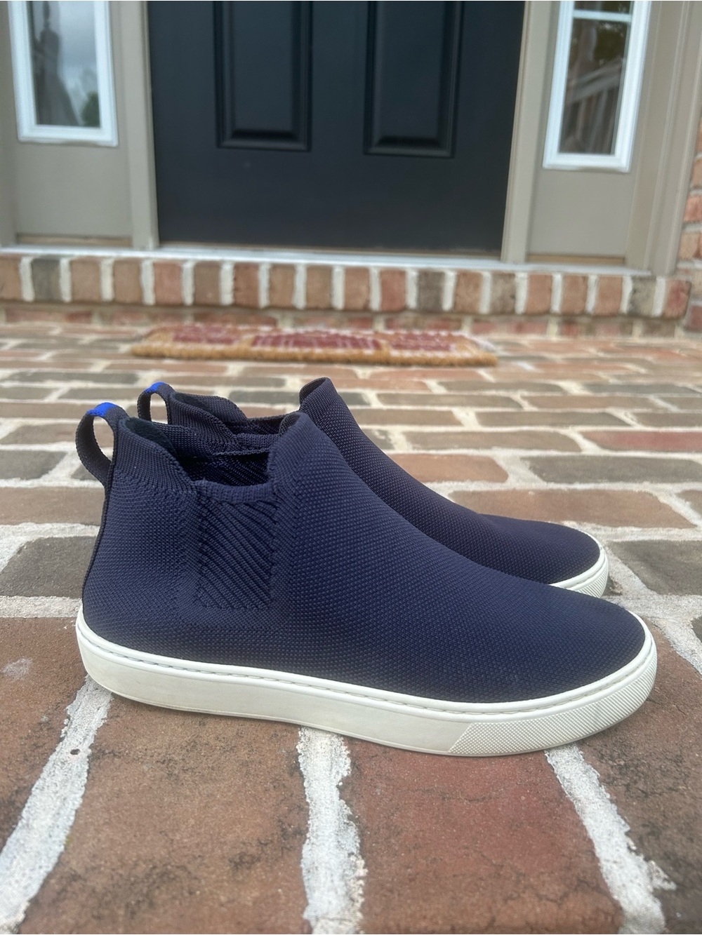 Rothy’s Navy Blue Slip On Chelsea Boot Sneakers 8